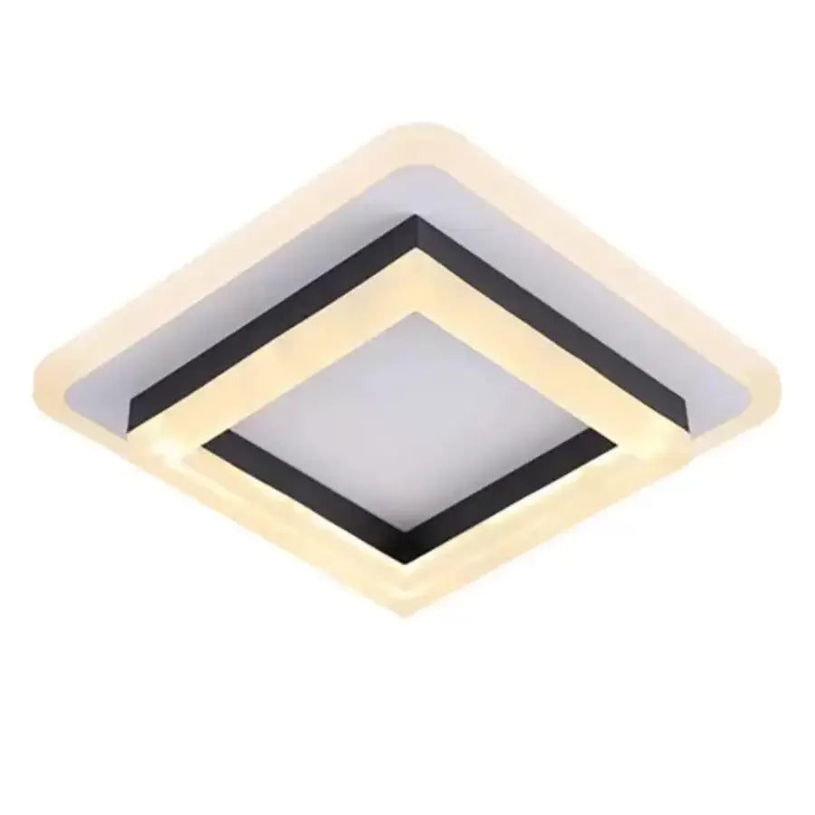 Lustra LED SOLENA Patrata Alb Negru, 15W, Lumina Rece/Calda/Neutra [2]