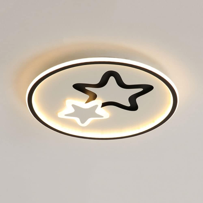 Lustra LED STAR, lumina calda/rece/neutra, 4320lm, Acril & Metal, Alb-Negru - 100 W, telecomanda [2]