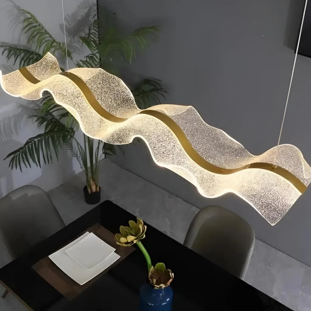 Lustra LED suspendata AMI 80W, Liniara, lumina Rece/Calda/Neutra, Auriu, Inaltime Reglabila [4]