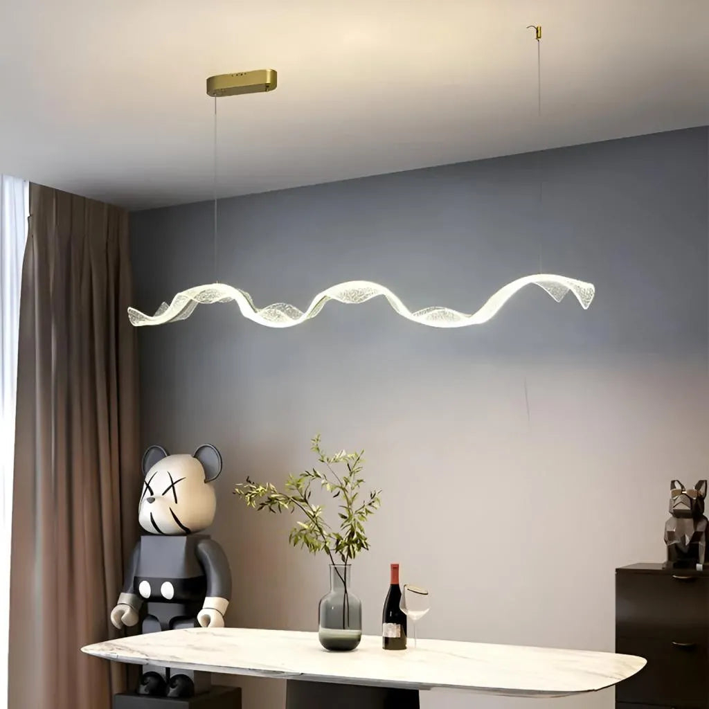 Lustra LED suspendata AMI 80W, Liniara, lumina Rece/Calda/Neutra, Auriu, Inaltime Reglabila [2]
