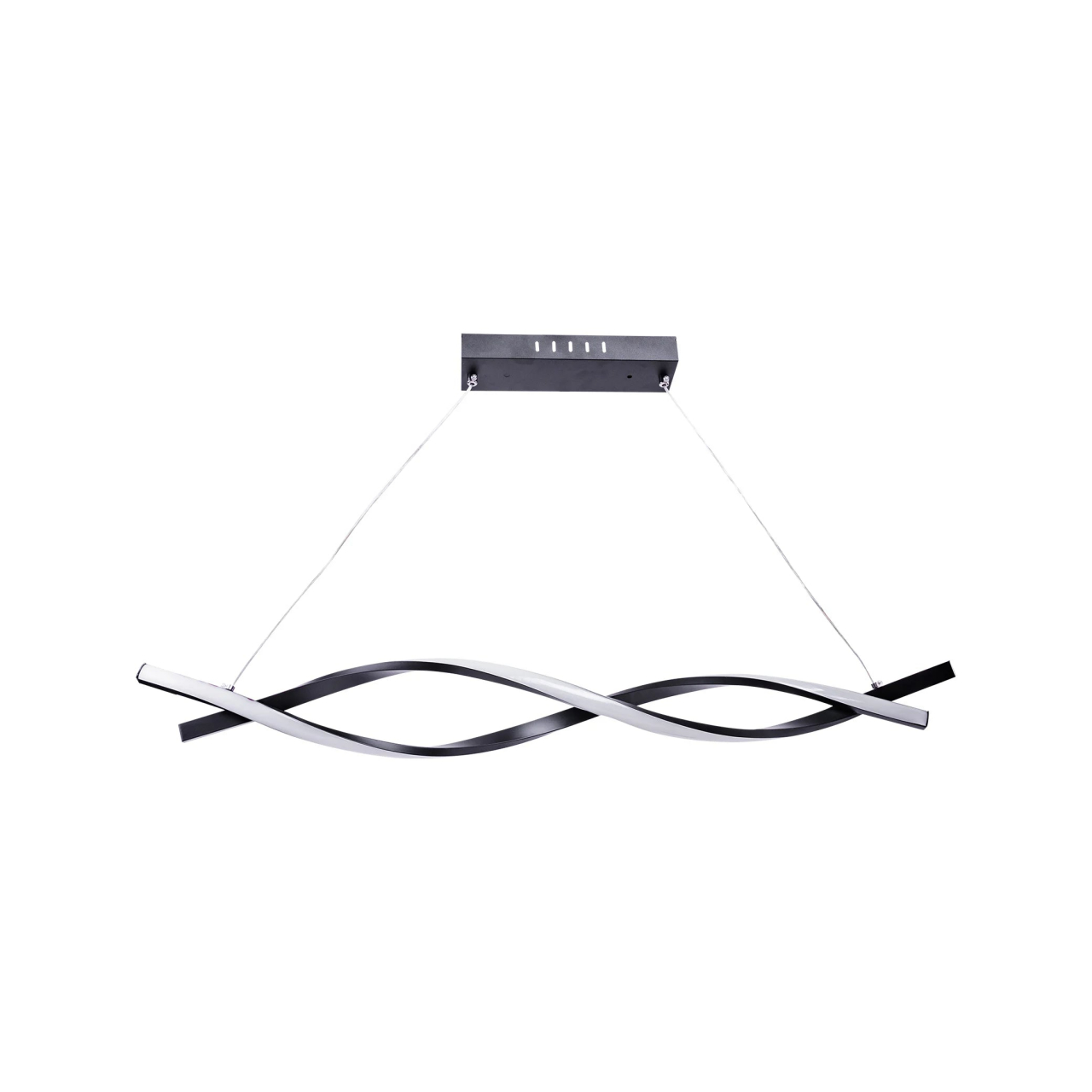 Lustra LED suspendata cu telecomanda FLUX 80W, lumina Rece/Calda/Neutra, Dimabila, Negru, Inaltime Reglabila [3]