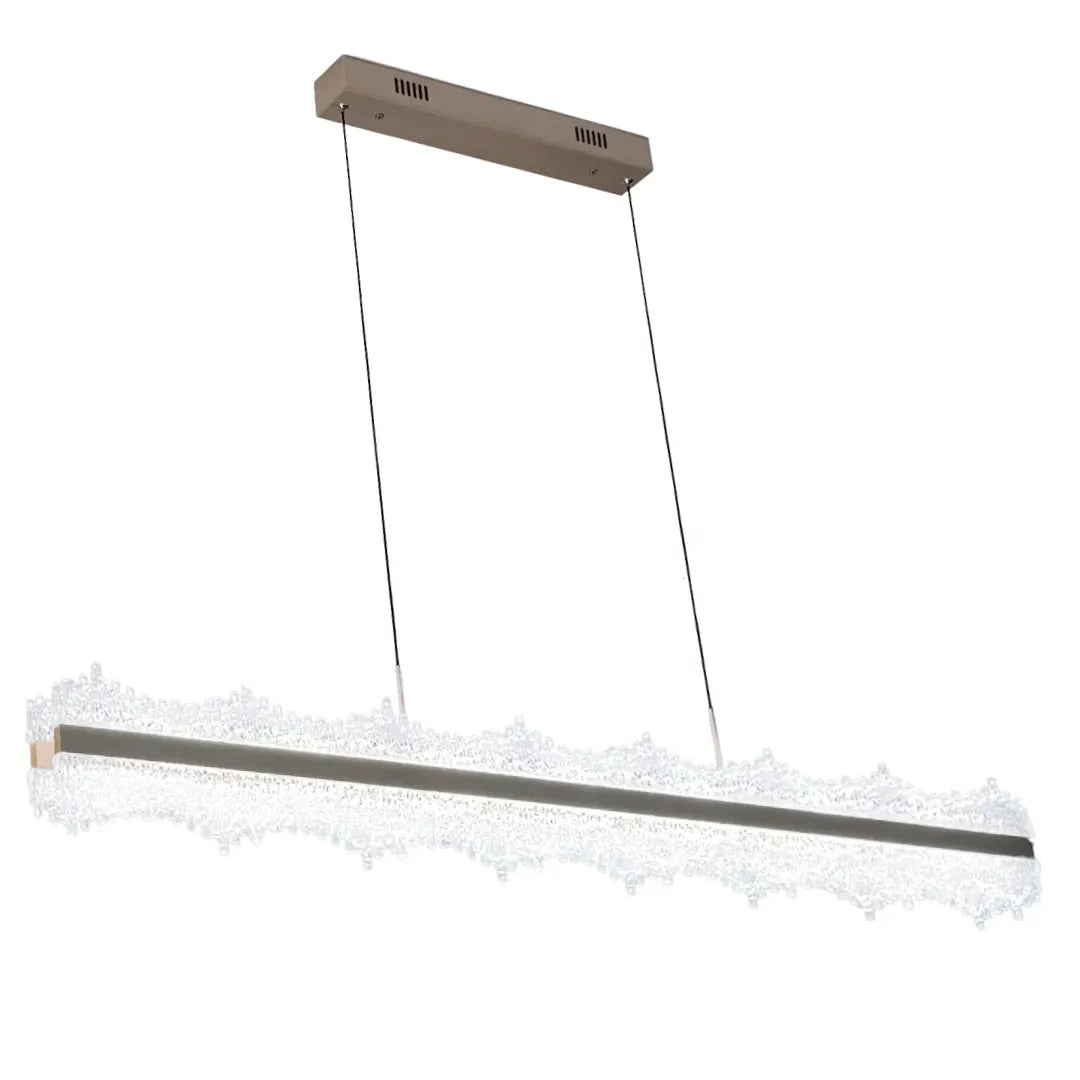 Lustra LED suspendata cu telecomanda RENZO 92W, lumina Rece/Calda/Neutra, Dimabila,Inaltime Reglabila, Auriu [1]