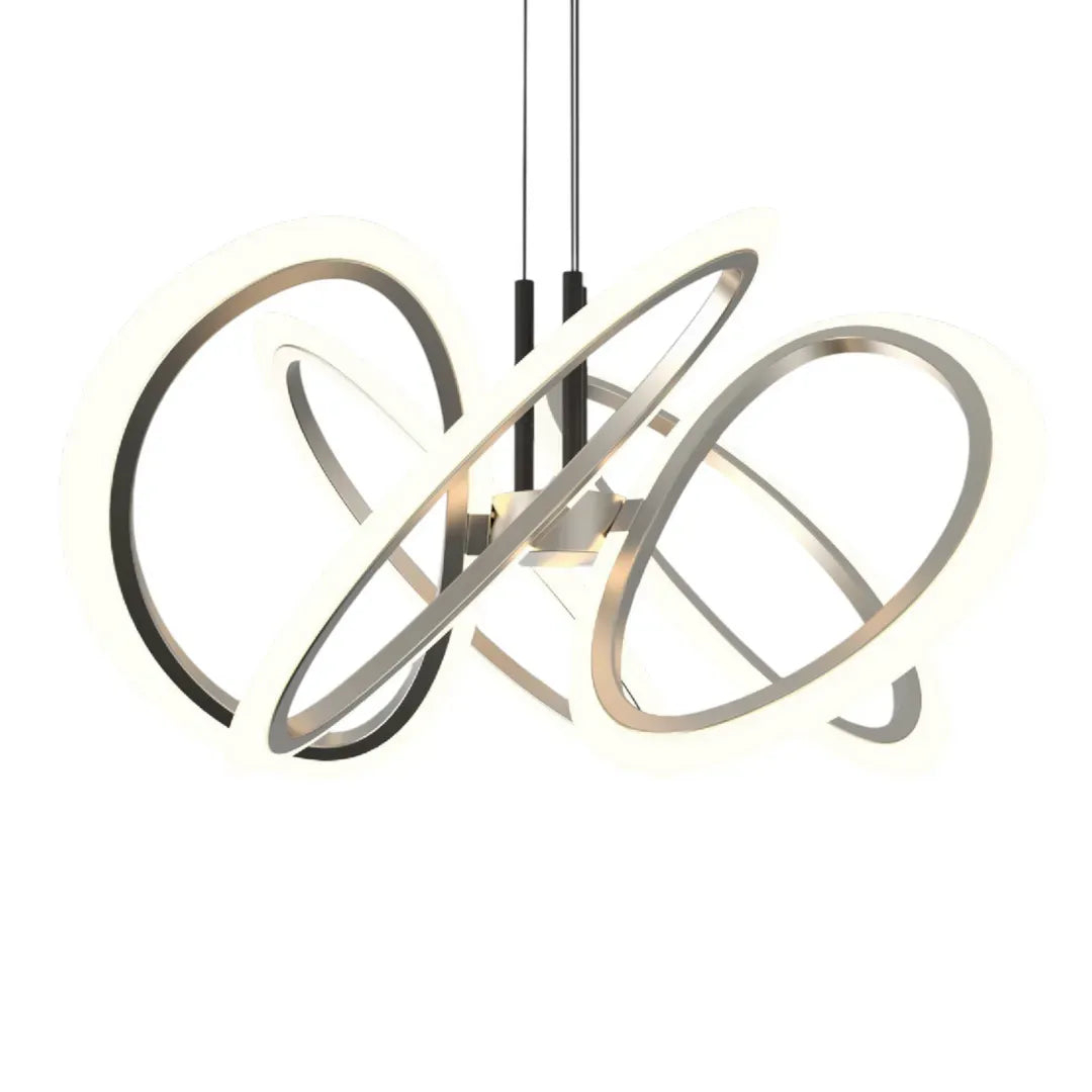 Lustra LED suspendata cu telecomanda RIMINI 80W, 5 Elemente, lumina Rece/Calda/Neutra, Dimabila, Auriu [2]