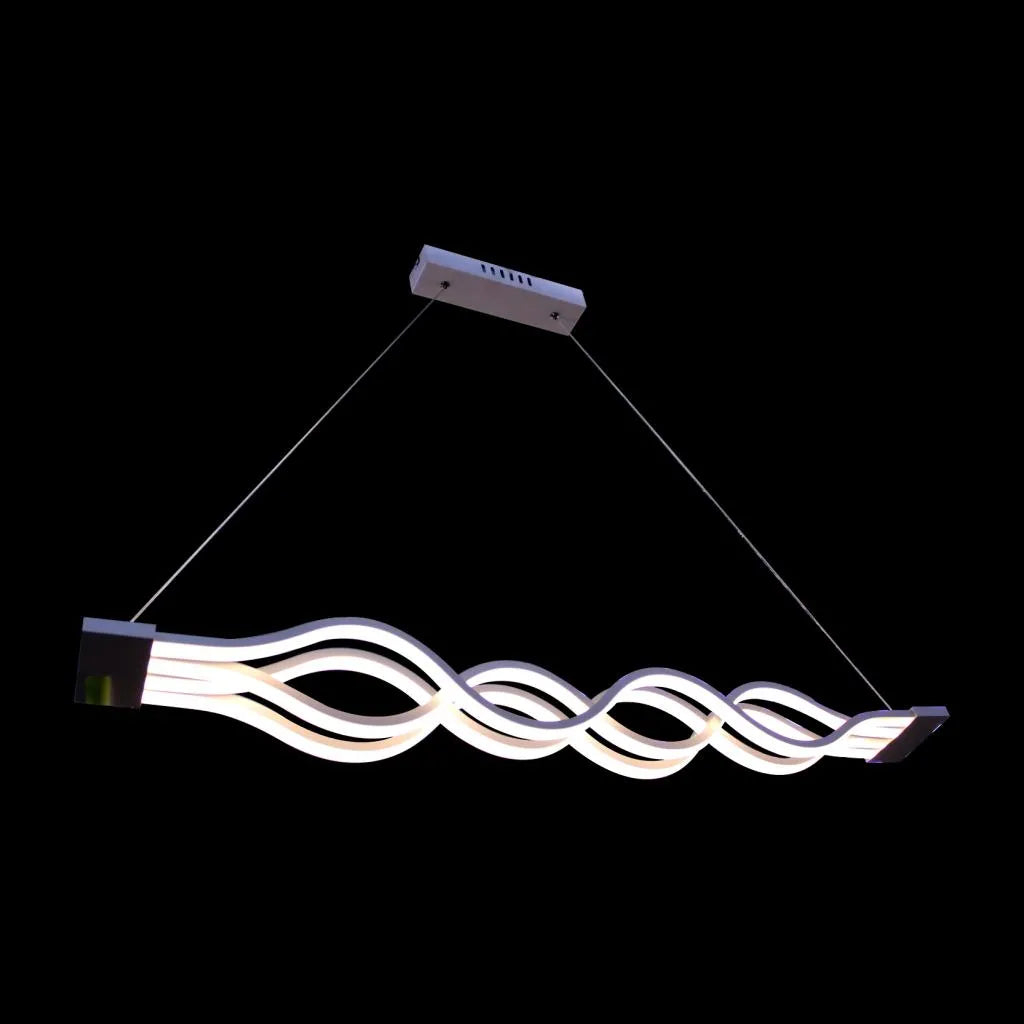 Lustra LED suspendata cu telecomanda WAVE 44W, Liniara, lumina Rece/Calda/Neutra, Dimabila, Alb, Inaltime Reglabila [3]