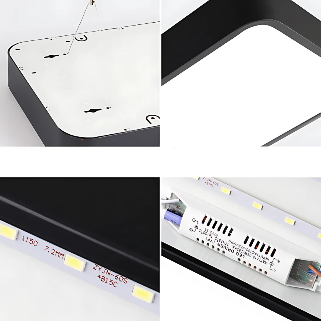 Lustra LED suspendata DARIN, 96W, Inaltime Reglabila, Lumina Rece, Negru [2]