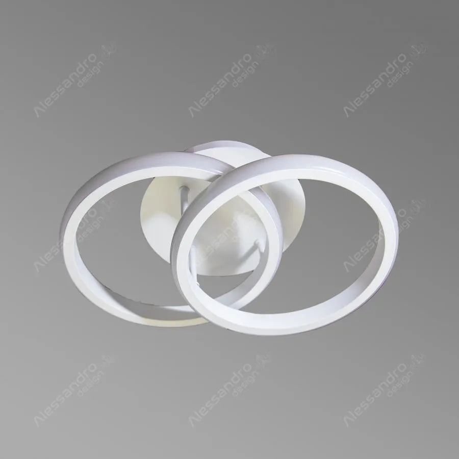 Lustra LED VERTEX CIRCULA 24W, 2 Cercuri, lumina Rece/Calda/Neutra, Alb [2]