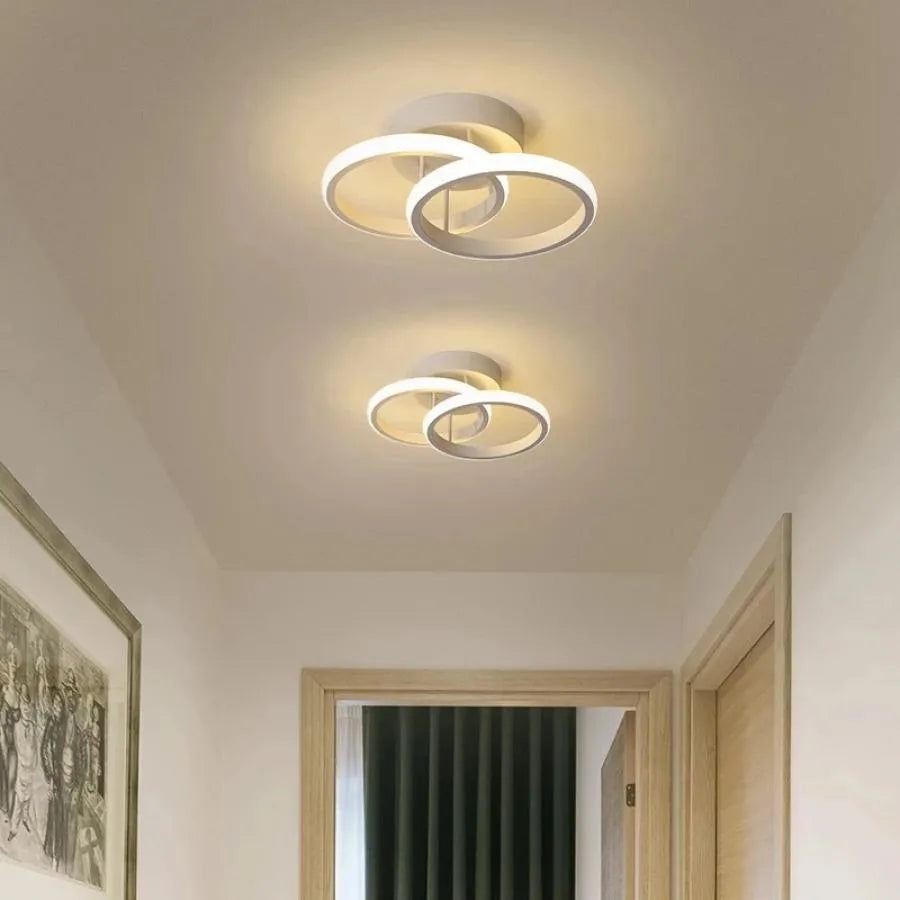 Lustra LED VERTEX CIRCULA 24W, 2 Cercuri, lumina Rece/Calda/Neutra, Alb [1]