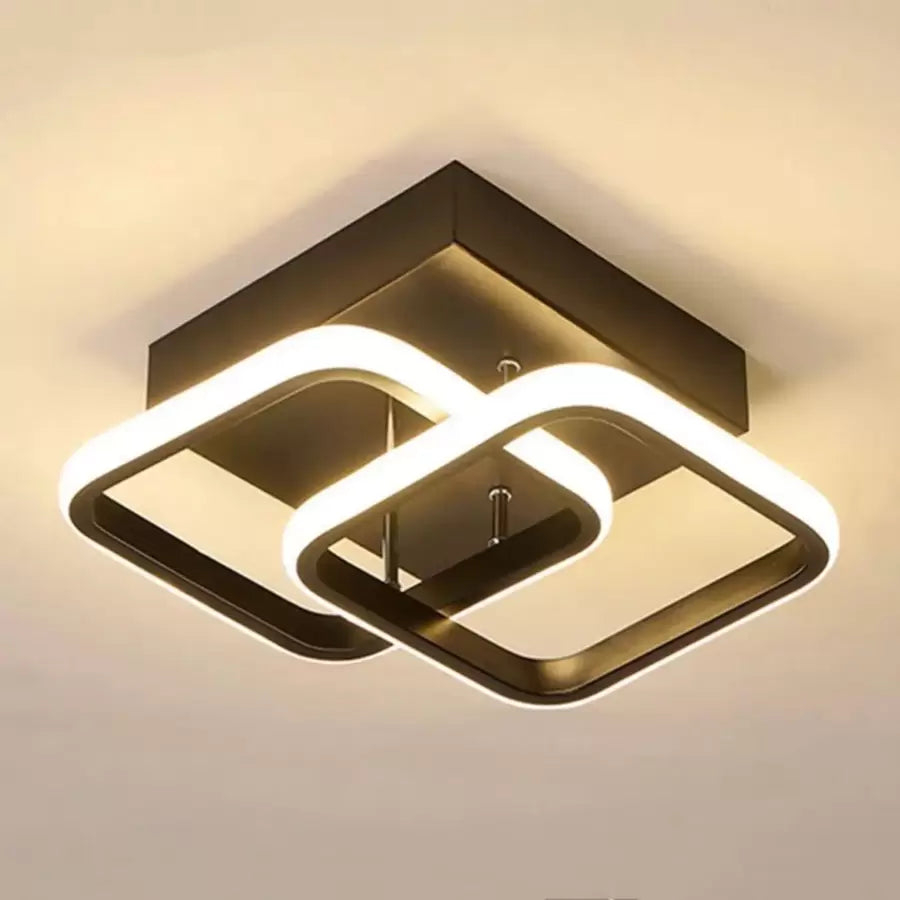 Lustra LED VERTEX Matrix Romburi Suprapuse, 11W, 2 Romburi, Lumina Rece/Calda/Neutra, Negru [4]