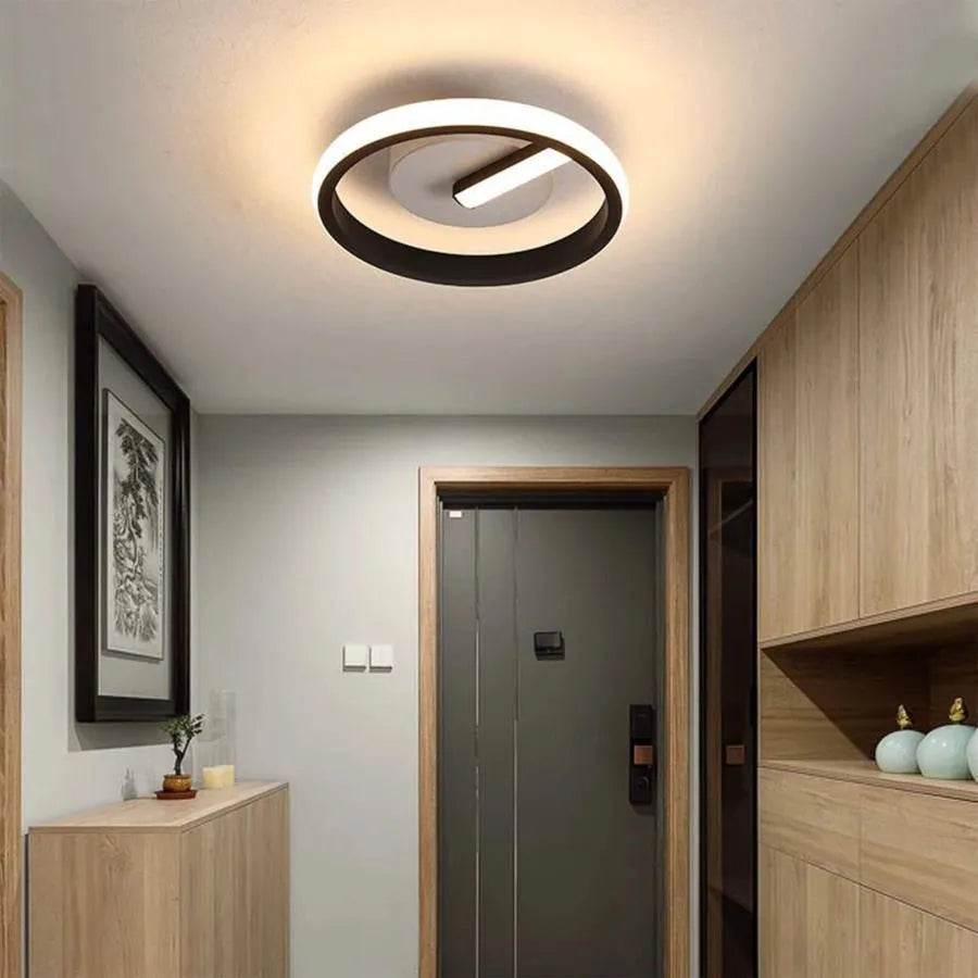Lustra LED VICTORIA 16W, Rotunda, lumina Rece/Calda/Neutra, Negru Alb [1]