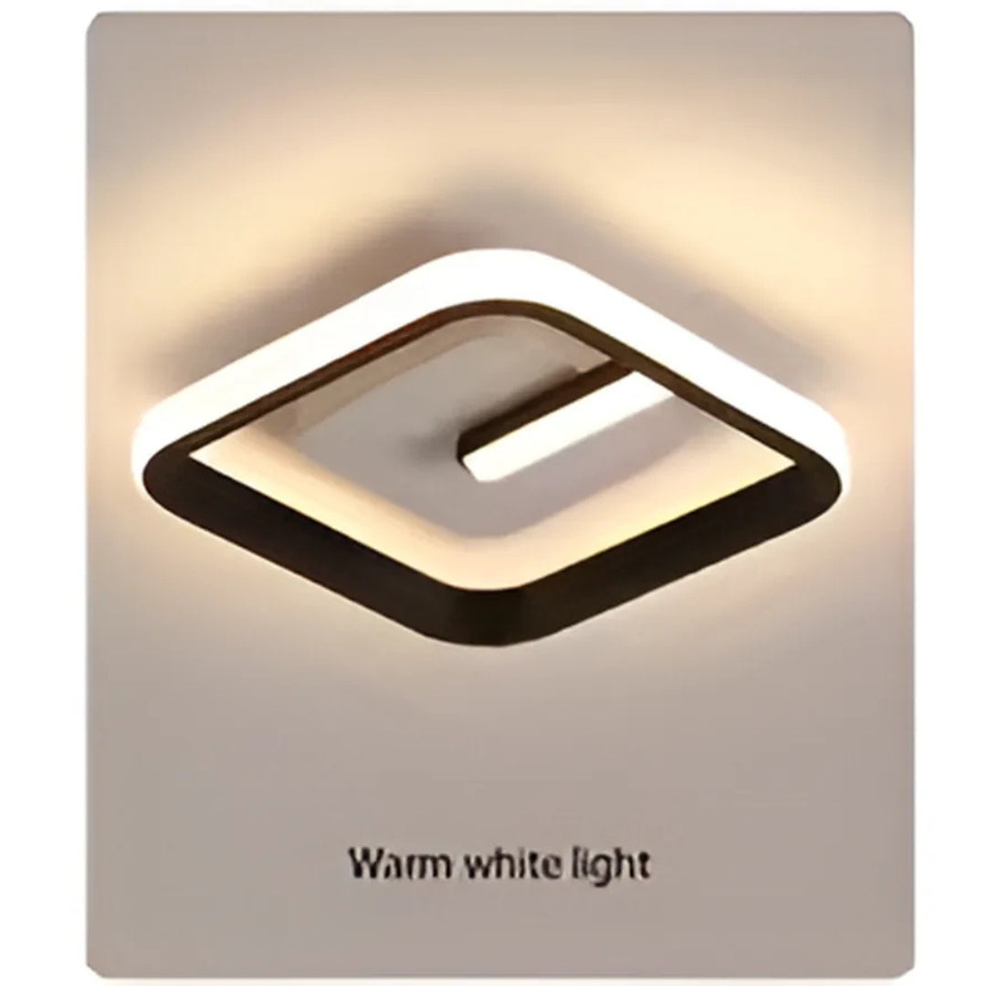 Lustra LED VICTORIA 19W, Patrata, lumina Rece/Calda/Neutra, Negru Alb [3]