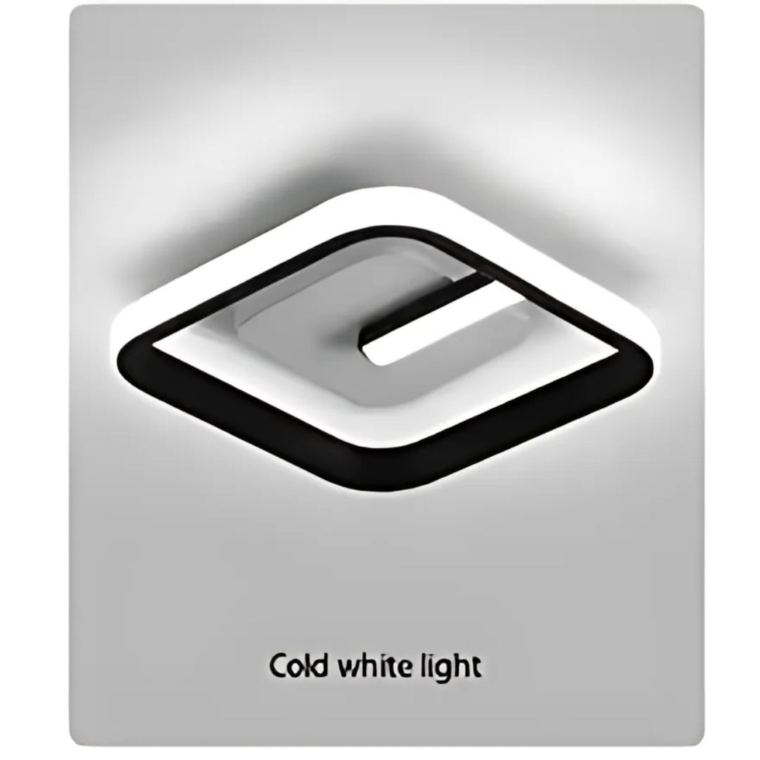 Lustra LED VICTORIA 19W, Patrata, lumina Rece/Calda/Neutra, Negru Alb [4]