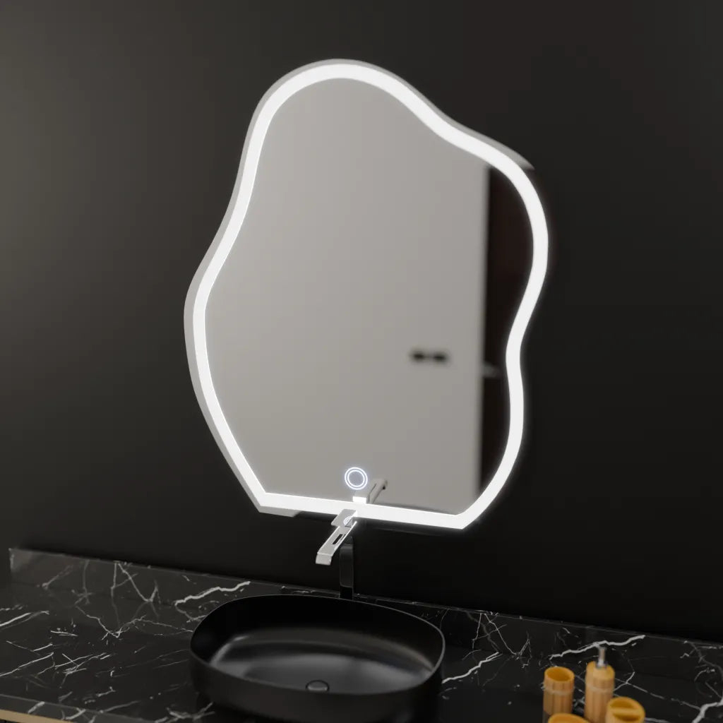 Oglinda LED Organica 50x70cm, Forma Touch, Sistem Dezaburire, Dimabila [1]