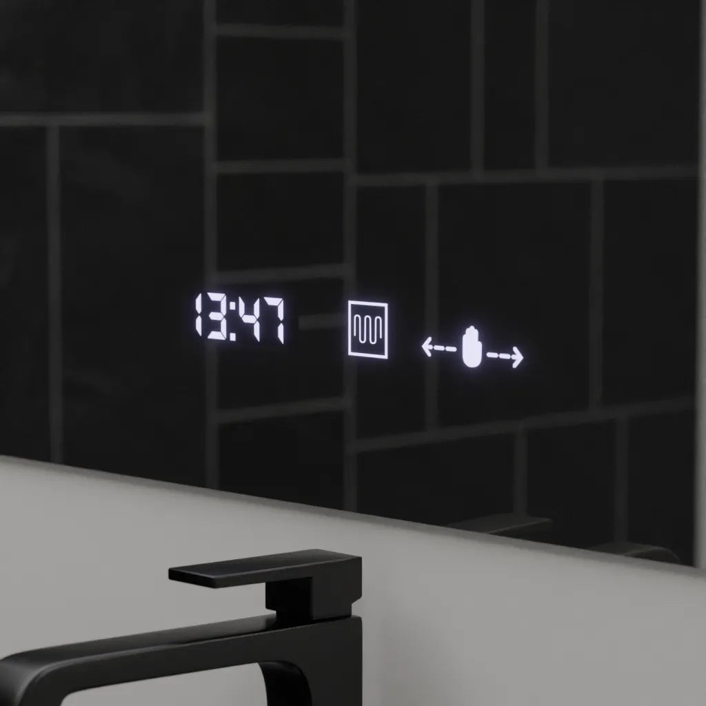 Oglinda LED Rectangulara, 120x80cm, ABSOLU MotionGlow Marcello, Sistem Dezaburire, Ceas & Termometru, Lupa Cosmetica, Dimabila [3]