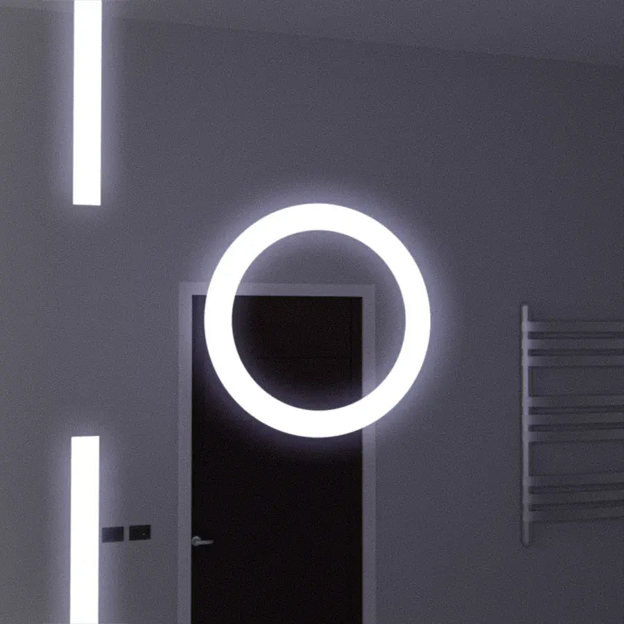 Oglinda LED Rectangulara, 120x80cm, Senzor MotionGlow Marcello, Sistem Dezaburire, Ceas & Termometru, Lupa Cosmetica, Dimabila [2]