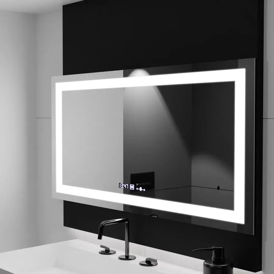 Oglinda LED Rectangulara, 160x80cm, Verite MotionGlow Marcello, Sistem Dezaburire, Ceas & Termometru, Dimabila [1]