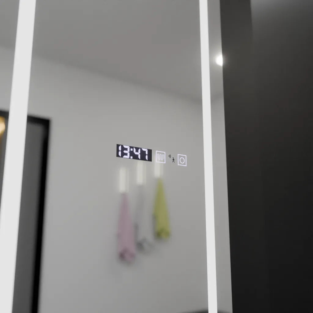 Oglinda LED Rectangulara, 45x140cm, Giulia Senzor Radar Marcello, Sistem Dezaburire, Ceas & Termometru, Dimabila, Dressing Couture [2]