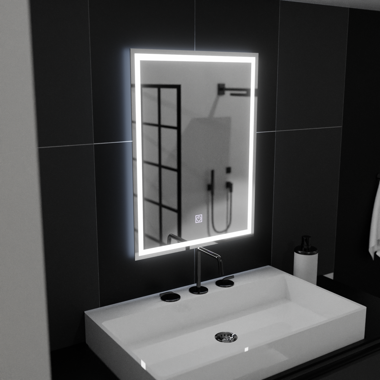 Oglinda LED Rectangulara, 50x70cm, FRAME Basic Touch [1]