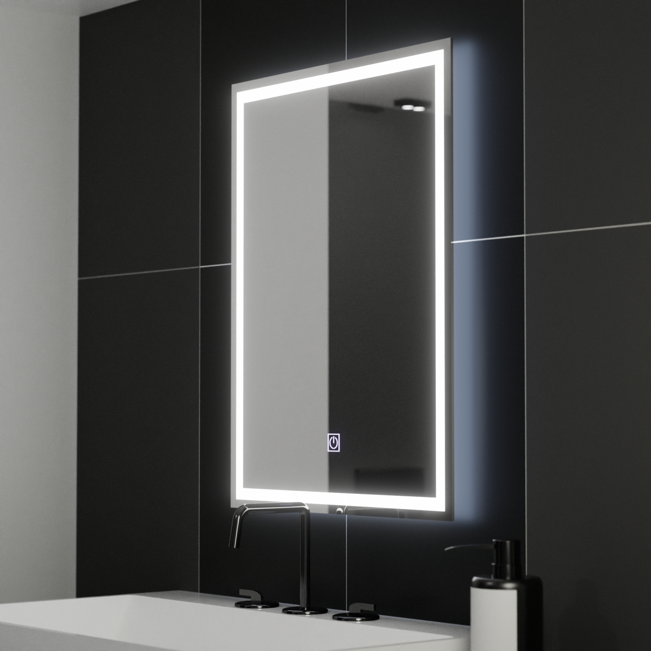 Oglinda LED Rectangulara, 50x70cm, FRAME Basic Touch [4]