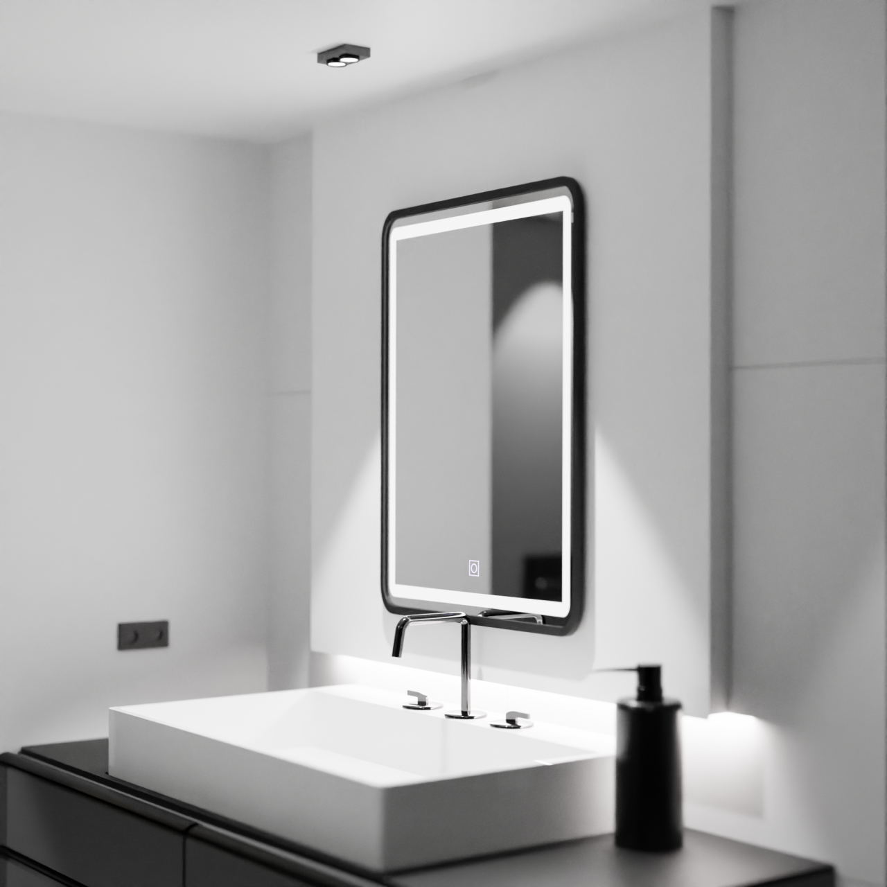 Oglinda LED Rectangulara, 60x80cm, Ombra Basic Touch [1]