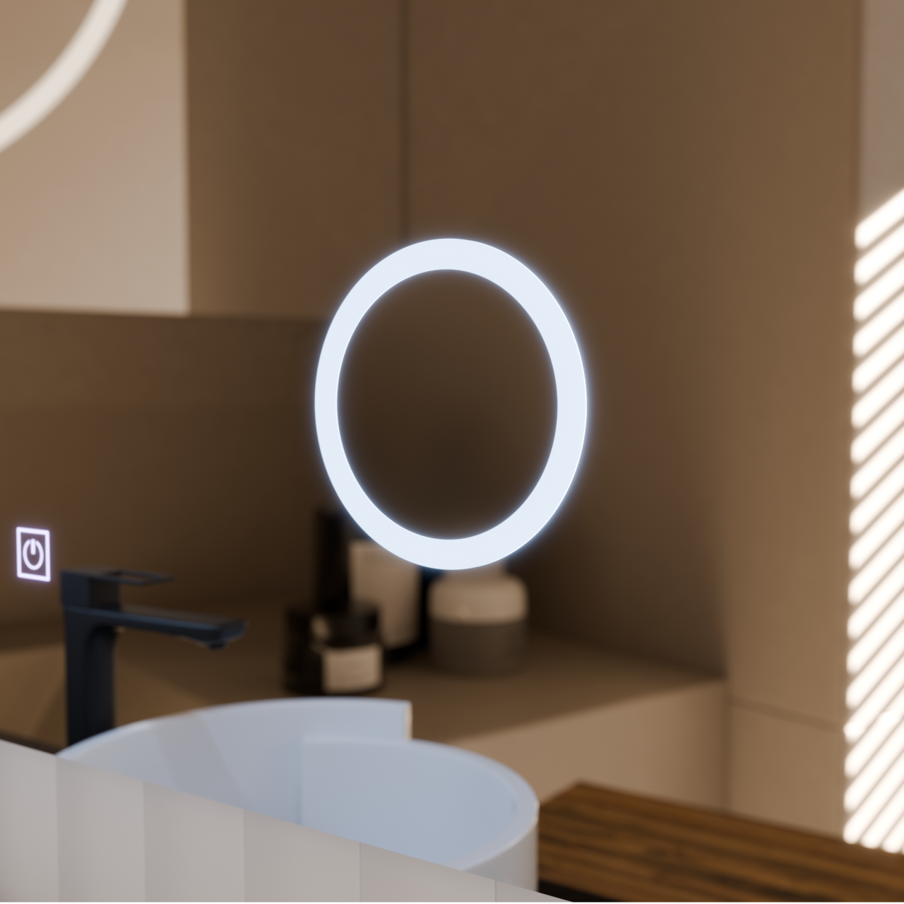 Oglinda LED Rectangulara 80x60cm Alessandro, Touch, Dezaburire, Luminare 6000K [4]