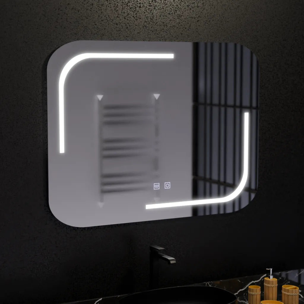 Oglinda LED Rectangulara, 80x60cm, Touch Ulrich, Sistem Dezaburire, Dimabila [1]