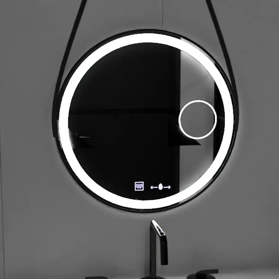 Oglinda LED Rotunda, 60cm, Micah Senzor MotionGlow Marcello, Sistem Dezaburire, Ceas & Termometru, Lupa Cosmetica, Dimabila [1]