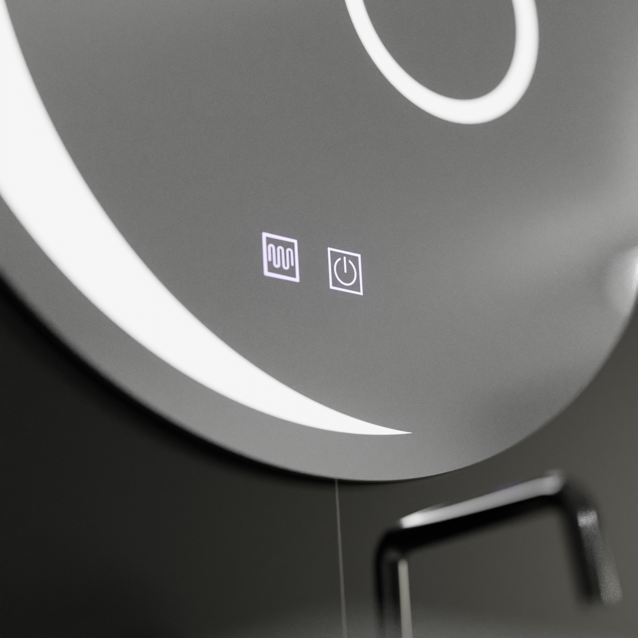 Oglinda LED Rotunda, 60cm, Orbis Touch, Sistem Dezaburire,Dimabila [2]