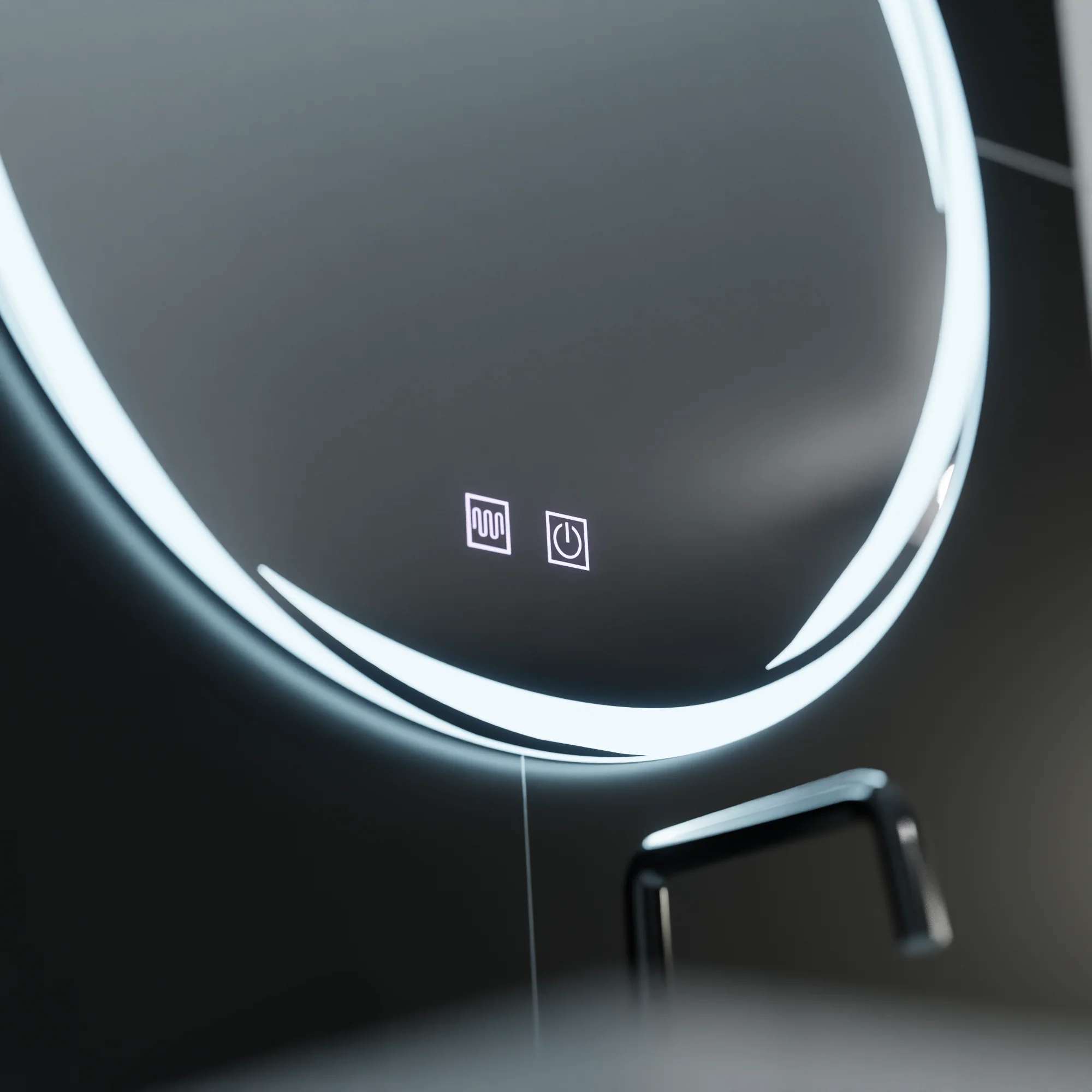 Oglinda LED Rotunda 60cm, Spirallus Touch, Sistem Dezaburire, Dimabila [2]