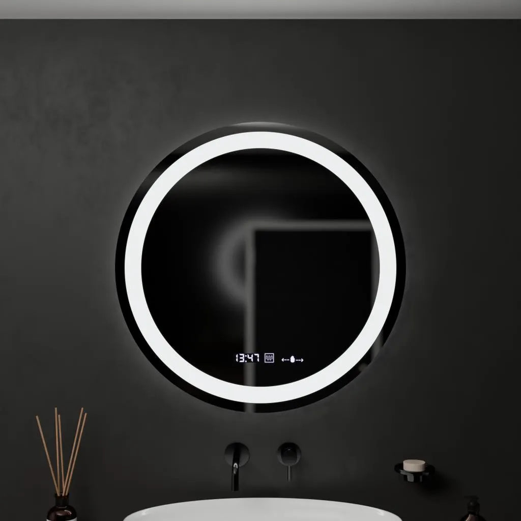 Oglinda LED Senzor MotionGlow Circollo Sistem Dezaburire Termometru si Ceas Rotunda Diametru 60 cm Lumina Rece/Calda/Neutra Dimabila Colectia Marcello Funghi [4]