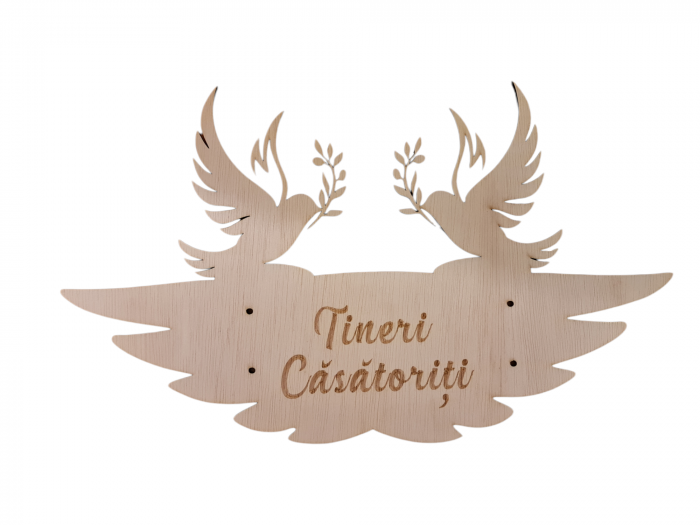 Ornamente nunta din lemn - Aripi porumbei [2]