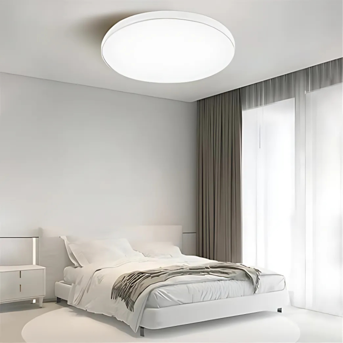 Plafoniera LED 48W lumina rece, design modern, finisaj alb, interior [1]