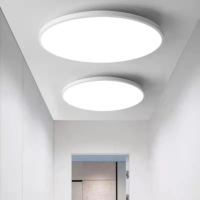 Plafoniera LED 27 cm lumina neutra, iluminare uniforma, design minimalist alb [2]