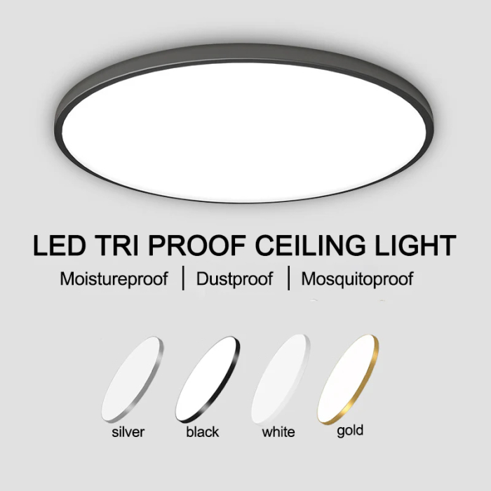 Plafoniera LED 27W 3200lm 27cm negru lumina neutra moderna - MEC [8]