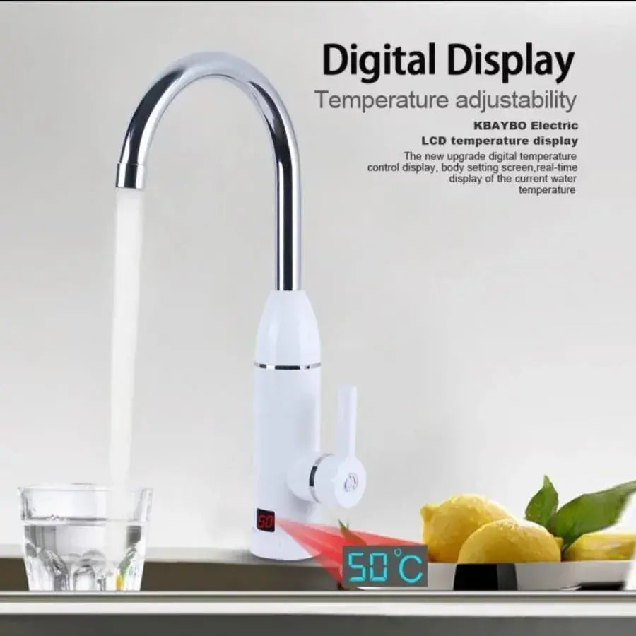 Robinet Electric Instant pentru Apa Calda, Afisaj LCD, Alb, LZ-501X [3]