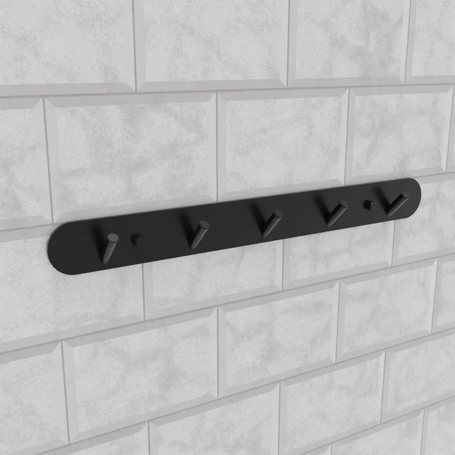 Suport Prosop si Accesorii Baie 37cm Aluminiu Negru [1]