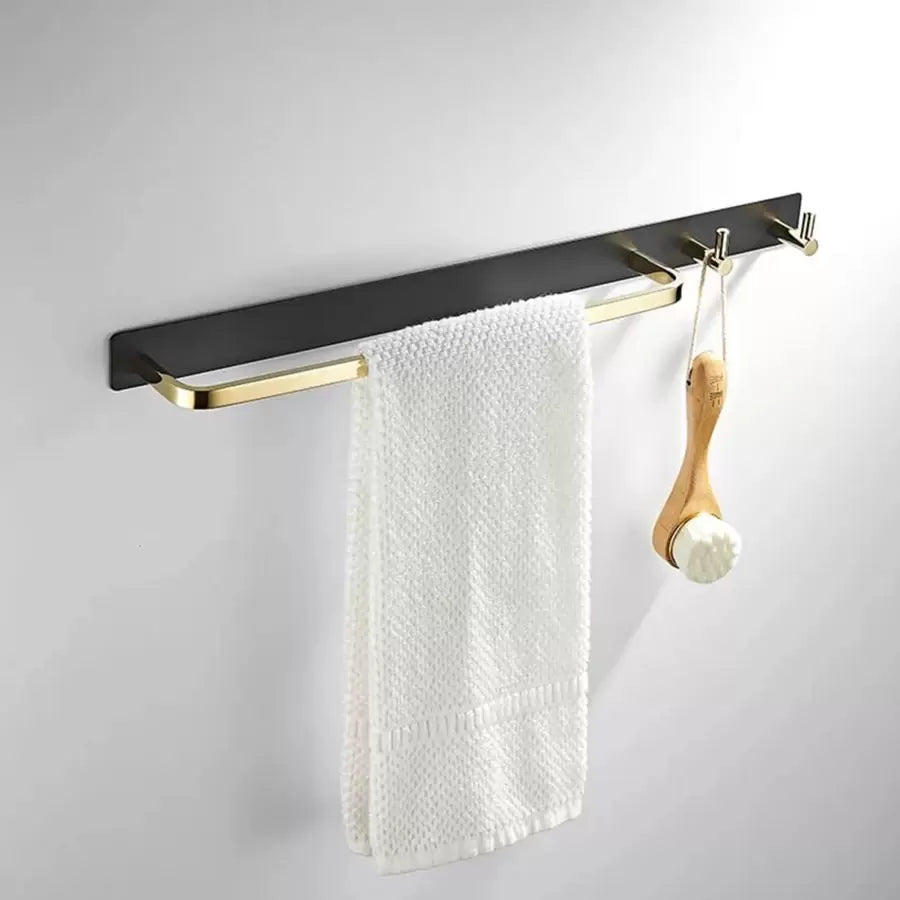 Suport Prosop si Accesorii Baie Negru Auriu GJ621 [1]