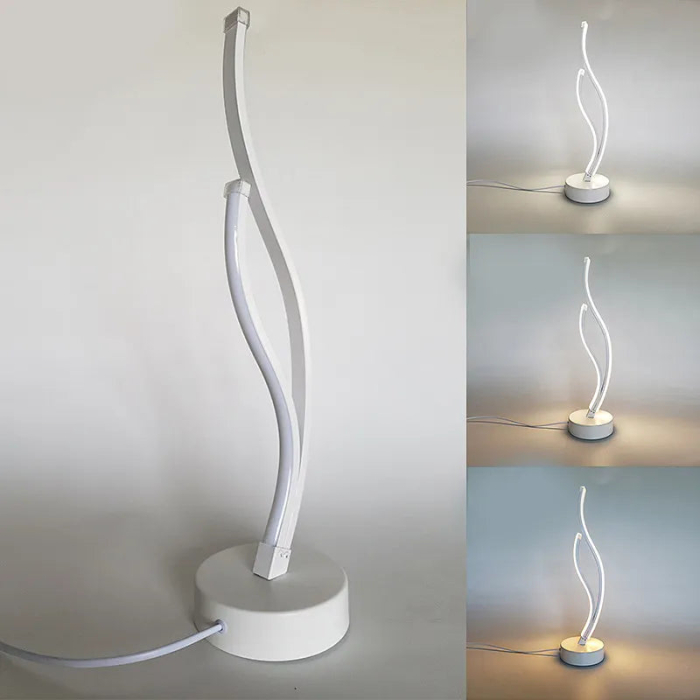 Veioza LED Minos, 48W, Lumina Rece/Calda/Neutra, Metal si Acril, Alb [2]