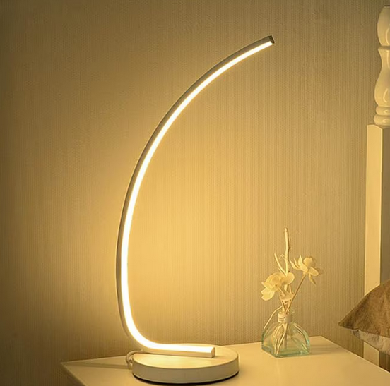 Veioza LED Nemesis, 10W, Lumina Rece/Calda/Neutra, Metal si Acril, Alb [4]