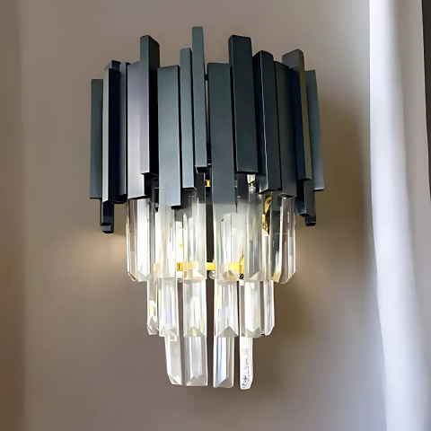 Aplica Candelabru Cristal BLOIS Piccolo, 2xE14, Negru [1]