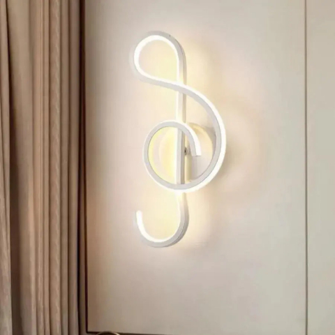 Aplica LED moderna de perete, 11W, lumina rece calda neutra, design impletit alb, interior decorativ IP20 [2]