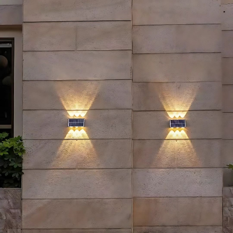 Aplica LED de exterior 6 surse, IP65, design modern negru, 10 x 14 cm [2]