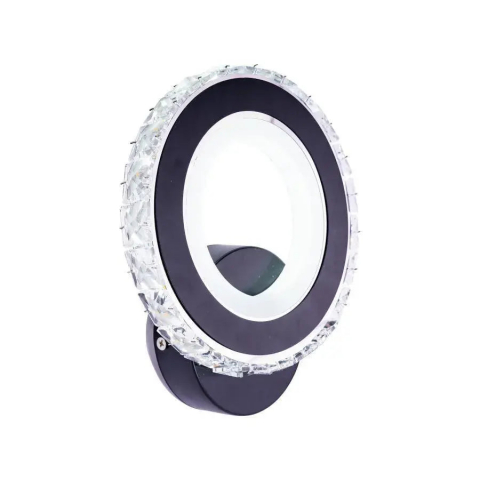 Aplice De Perete - Aplica LED NOVA Rotonda, 16W, Negru & Inox, lumina Calda/Rece/Neutra