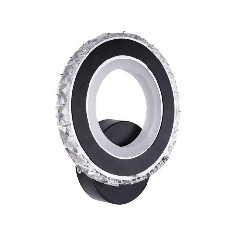 Aplica LED NOVA Rotonda, 16W, Negru & Inox, lumina Calda/Rece/Neutra [3]