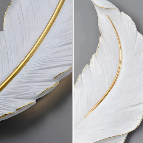 Aplica LED Pena 85CM Alb Auriu [1]