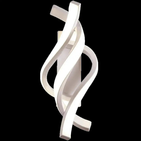 Aplica LED de Perete Ondulata, 22W-45W, 3 Tipuri de Lumina (Rece/Calda/Neutra), Finisaj Alb, Design Modern [1]