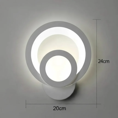 Aplice de Perete LED - Aplica LED Moderna 19W Rotunda, Lumina Calda/Neutra/Rece, Alb Mat