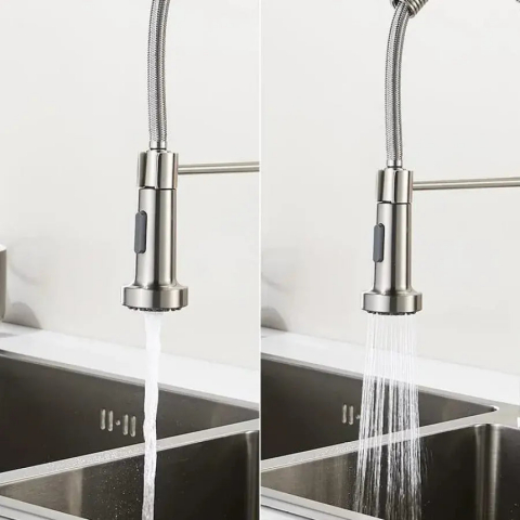 Baterie Bucatarie cu Dus Extractibil, Inox si Alama Crom, YD/101 [1]