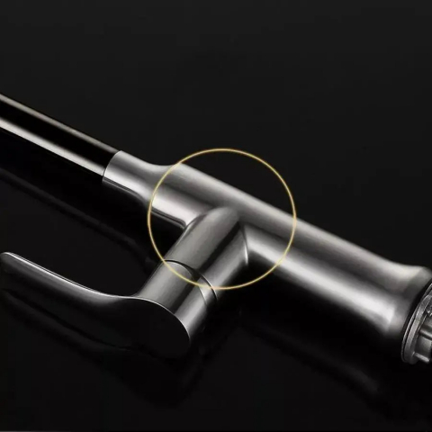 Baterie Bucatarie cu Dus Extractibil, Inox SUS304, Satinat, CF023 [2]