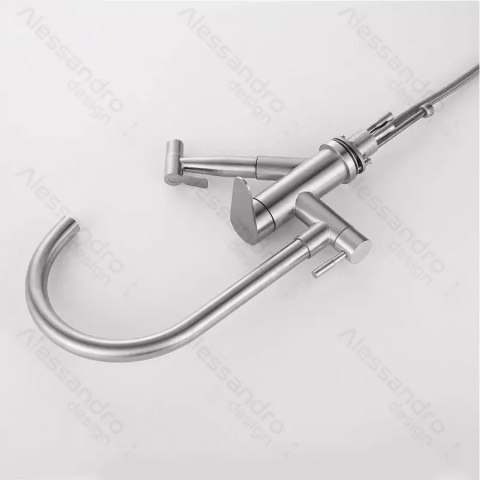 Baterie Bucatarie cu Dus Extractibil, Inox SUS304, Satinat, CF034 [2]