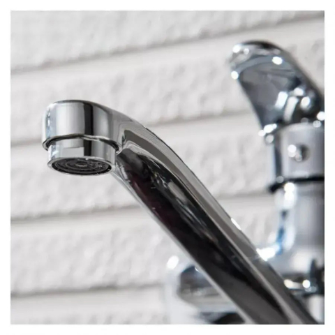 Baterie bucatarie perete cu pipa rotativa, monocomanda, aliaj crom lucios [1]
